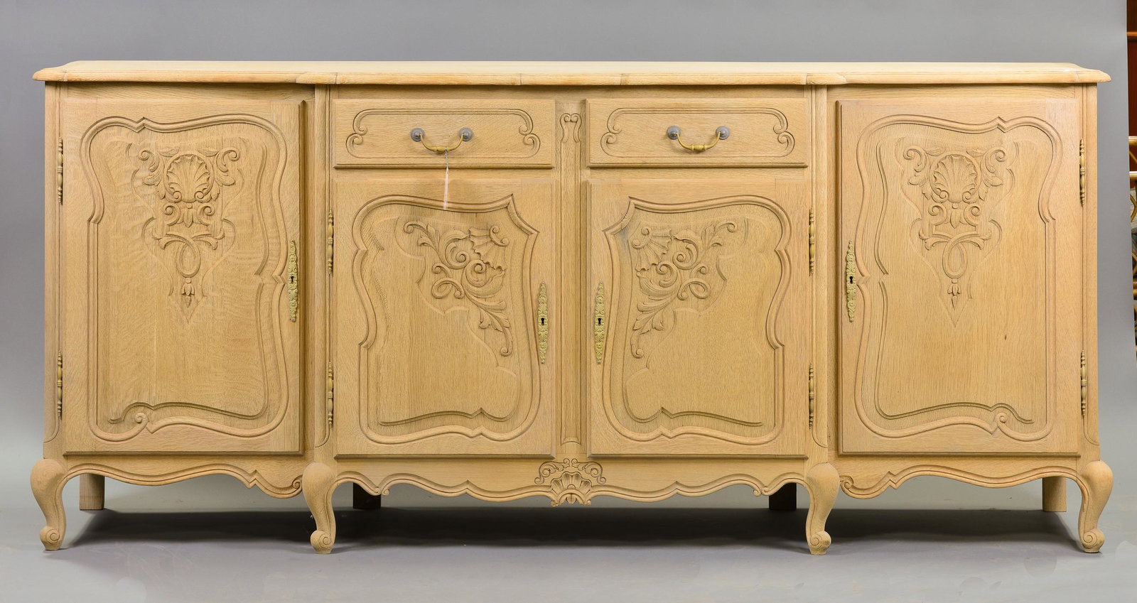 Louis XV Style Bleached Oak Carved Server #2 (1 of 4)