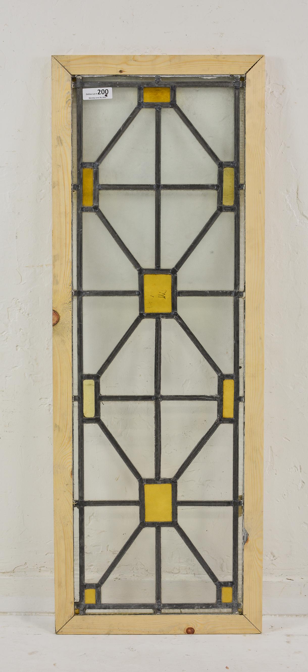 Large British Stained Glass Window - Yellow (1 of 2)