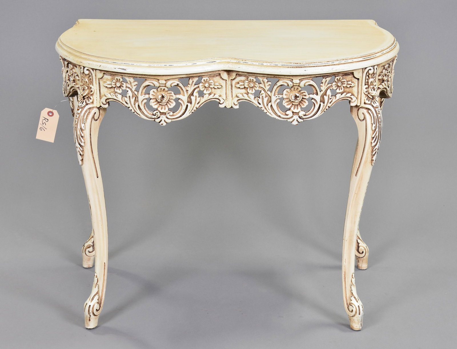 Small Carved Painted Console Table (1 of 3)
