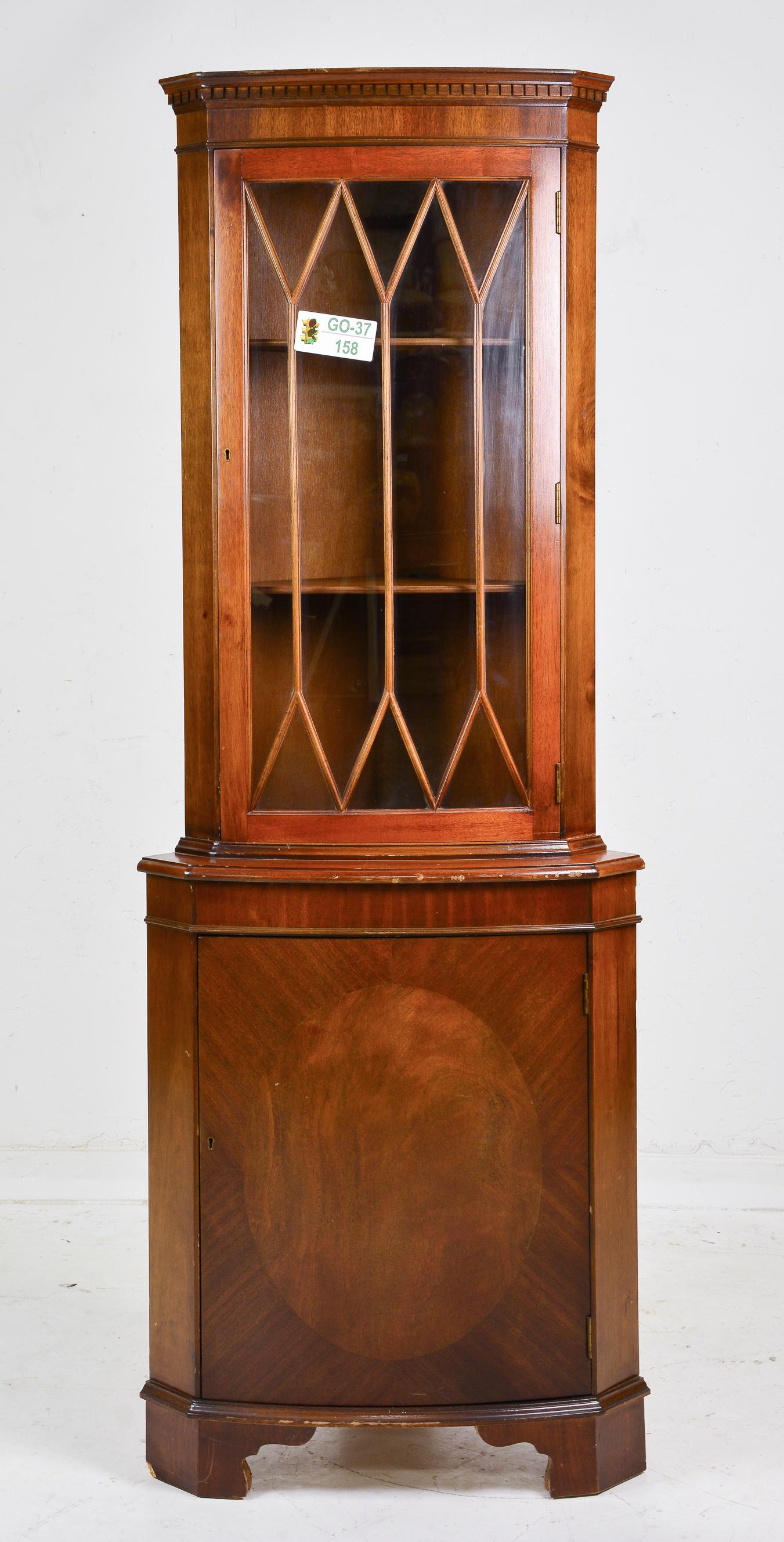 British Mahogany Corner Cabinet / Cupboard #1 (1 of 5)