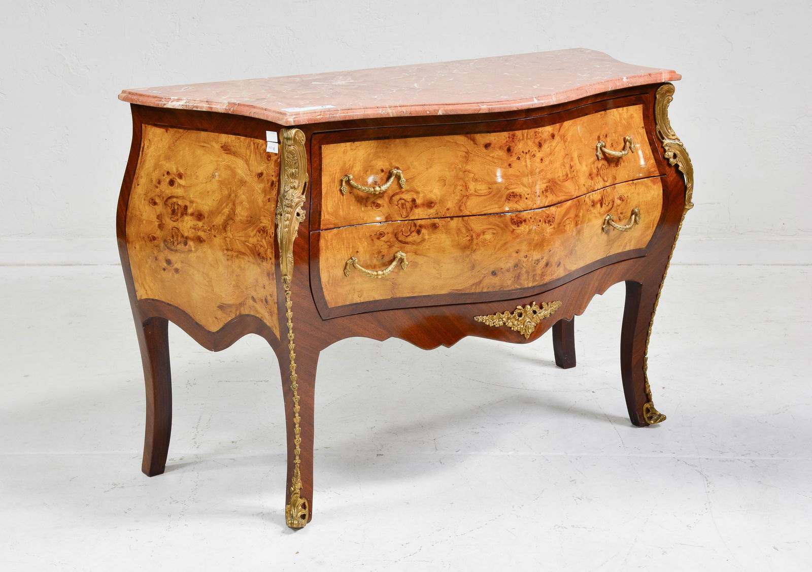 Red Marble Top 2 Drawer Chest / Commode (1 of 4)