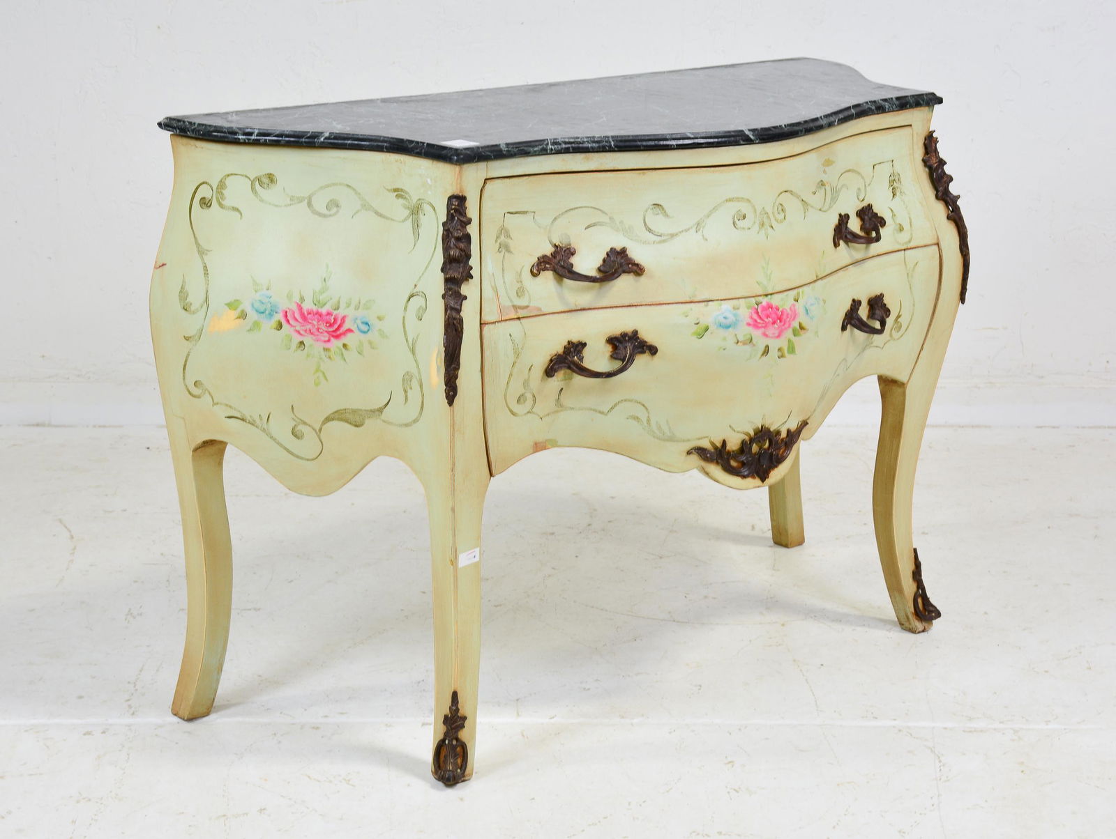 Painted Marble Top Bombay Shaped Commode #1 (1 of 8)