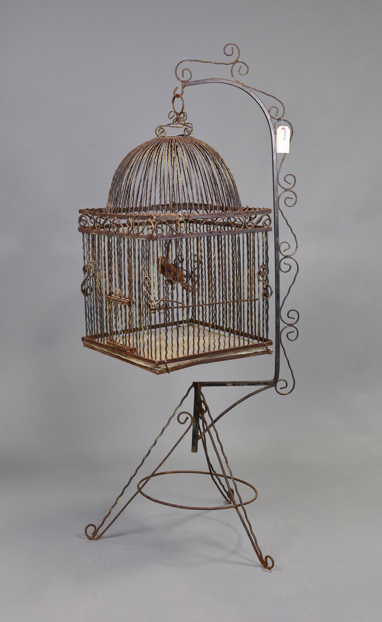 French Style Iron Birdcage with Bird Figure (1 of 3)