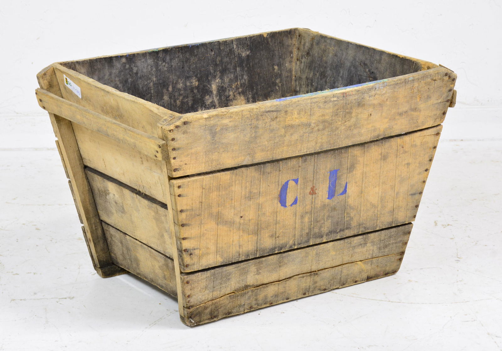 Large Wood Crate / Bucket #1 (1 of 3)