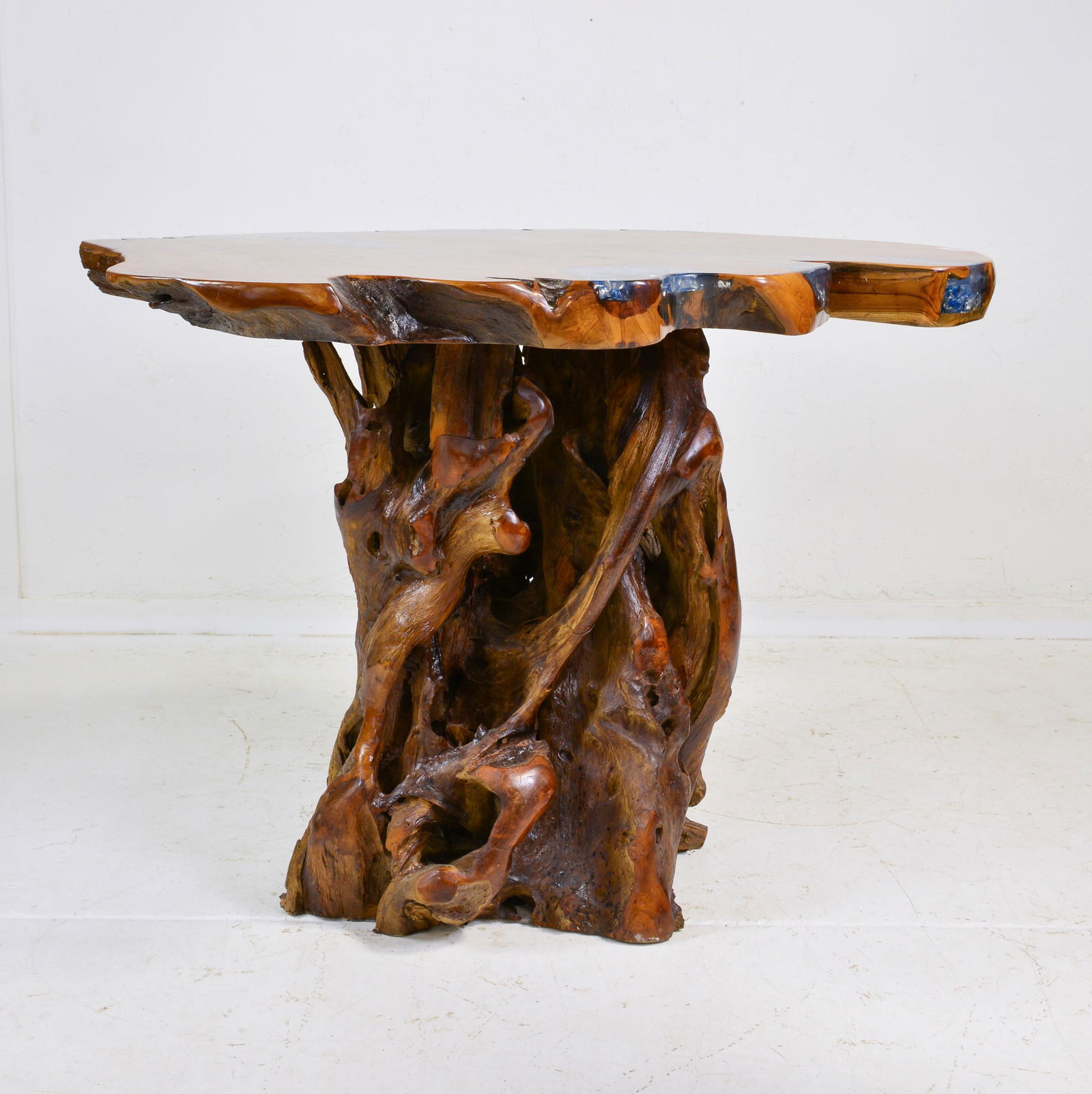Large Inlaid Teak Root Table (1 of 5)