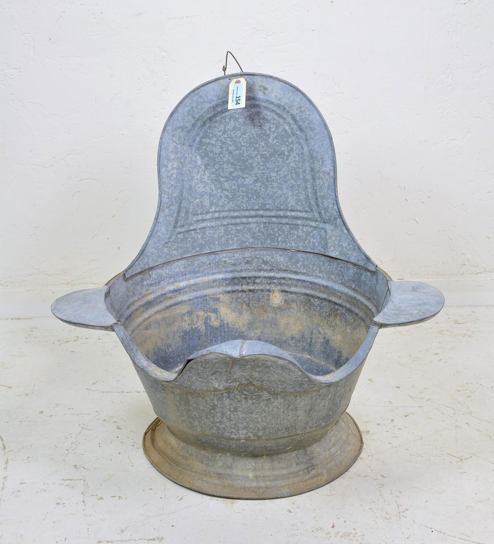 Vintage Zinc Cowboy Bath Tub