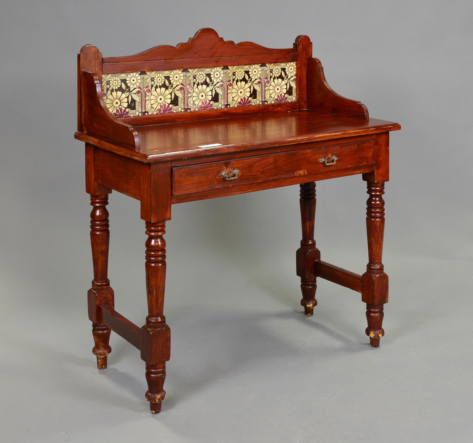 Tile Back Single Drawer Hall / Writing Table (1 of 4)