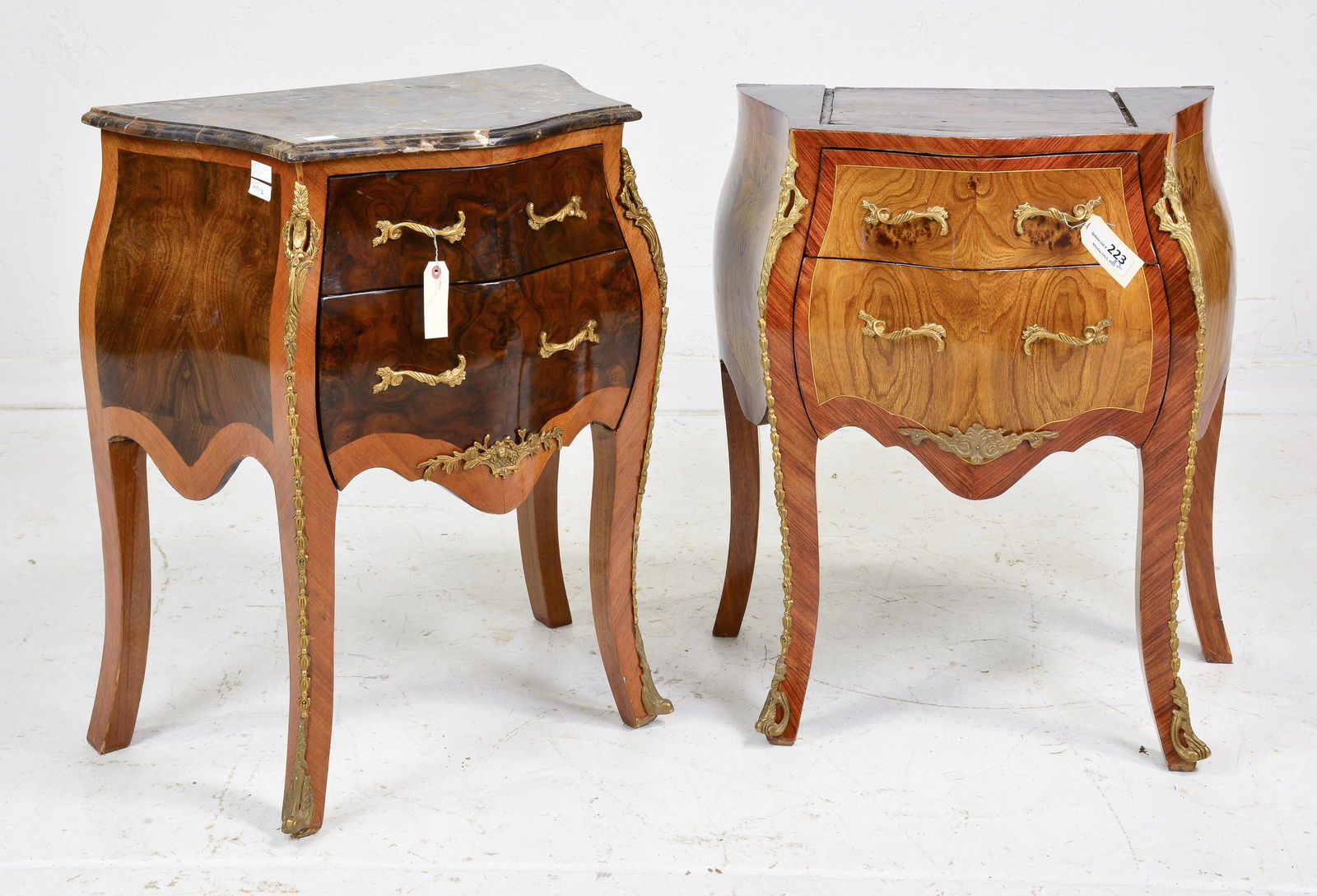 Pair of Bombay Marble Top Commodes (1 of 3)