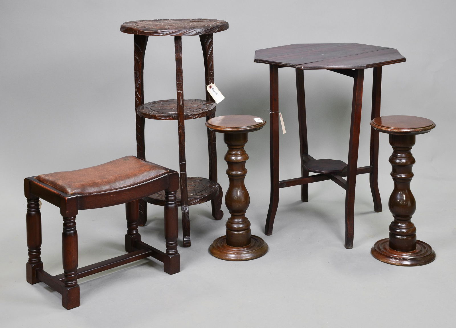 5 Piece Lot tables stool, stands (1 of 5)