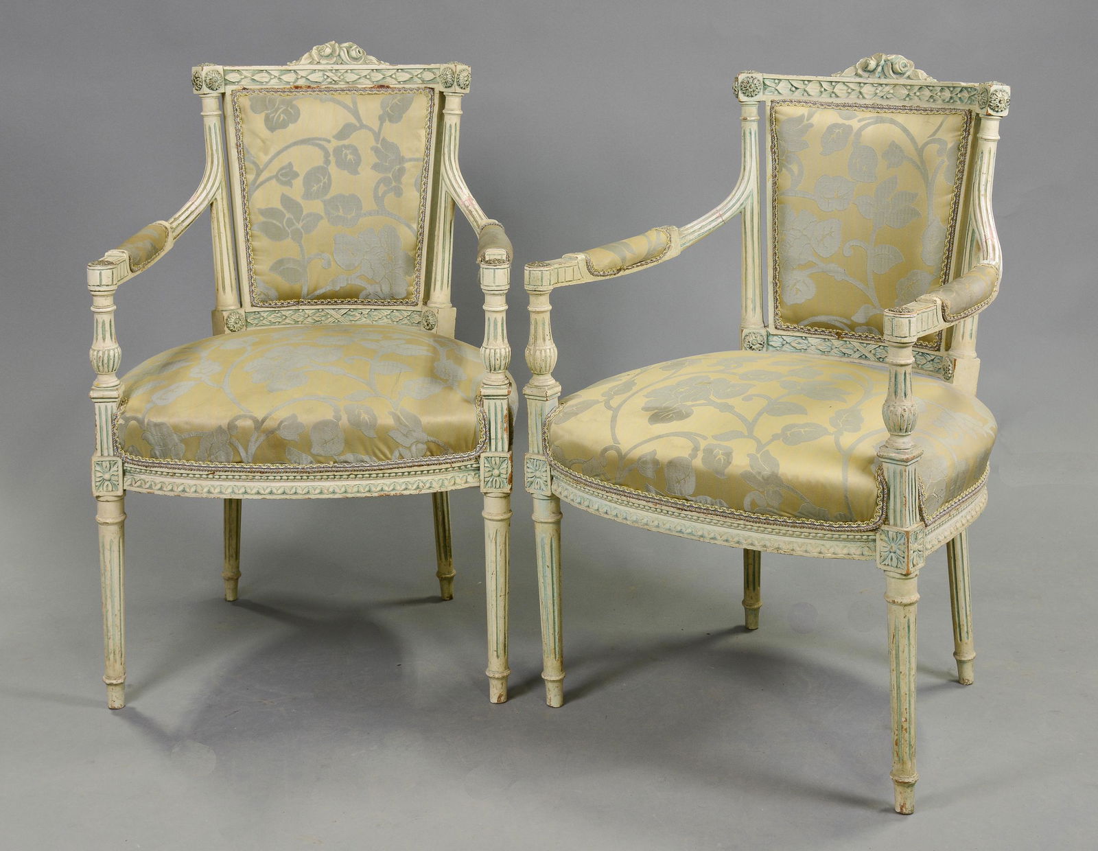 Pair of Painted  French Style Chairs (1 of 4)