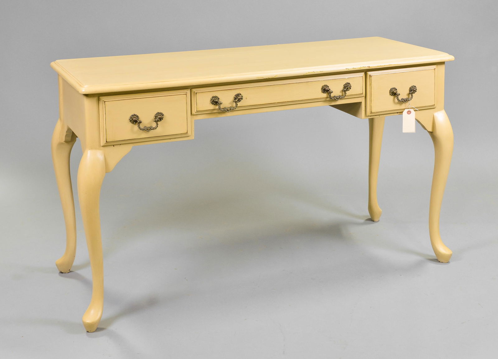 Painted Writing Desk / Hall Table with Cabrio Legs (1 of 4)
