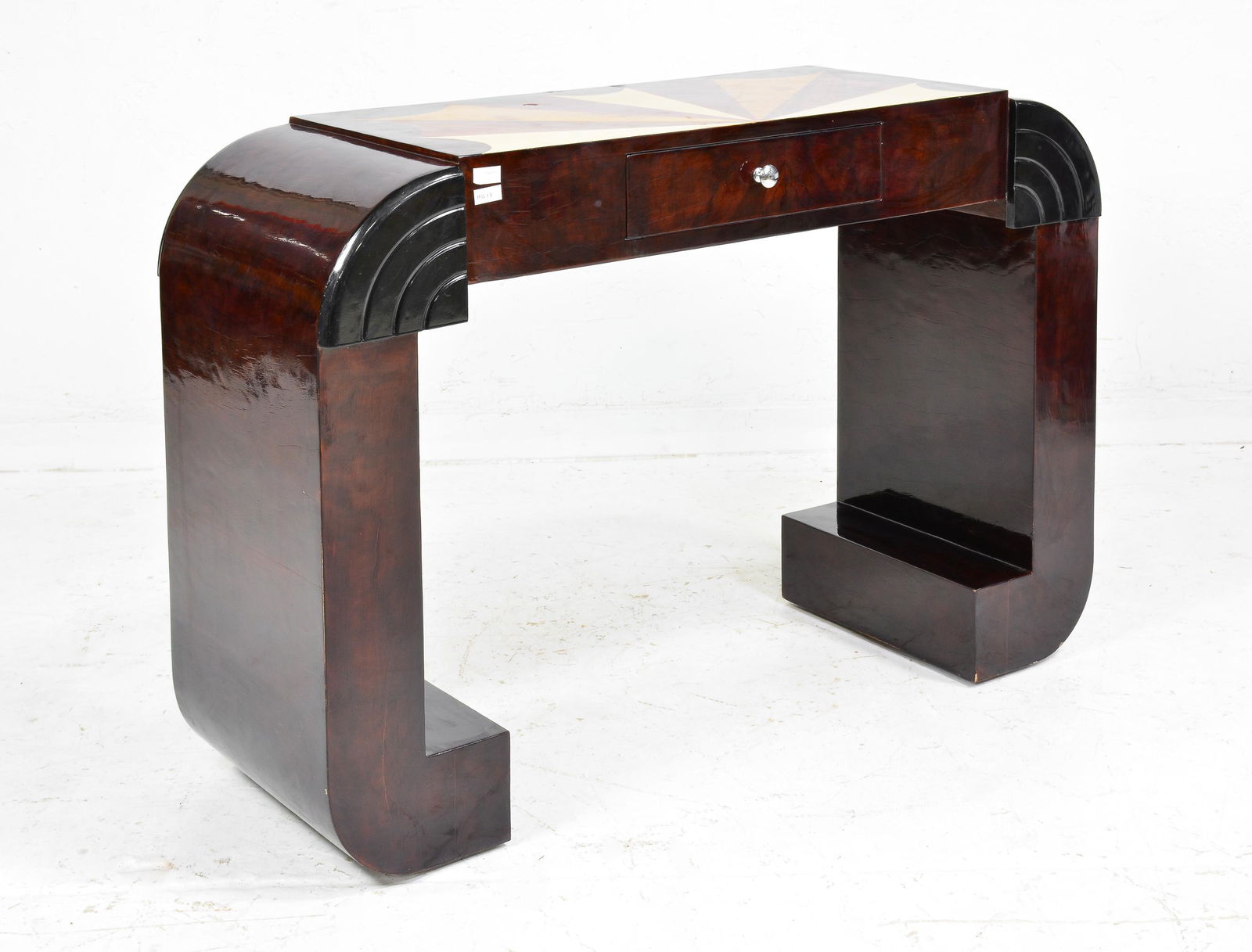 Art Deco Style Inlayed Single Drawer Console Table (1 of 4)
