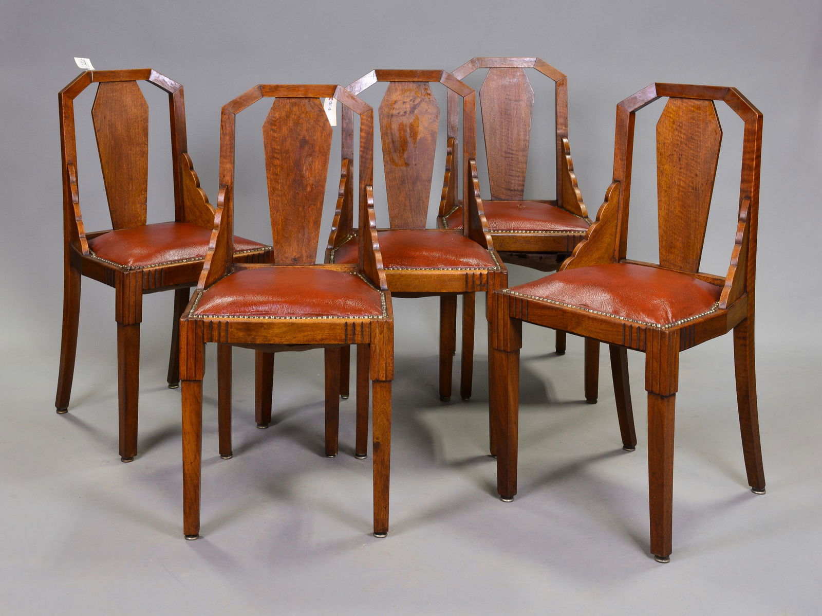 Five Oak Art Deco Dining Chairs (1 of 5)