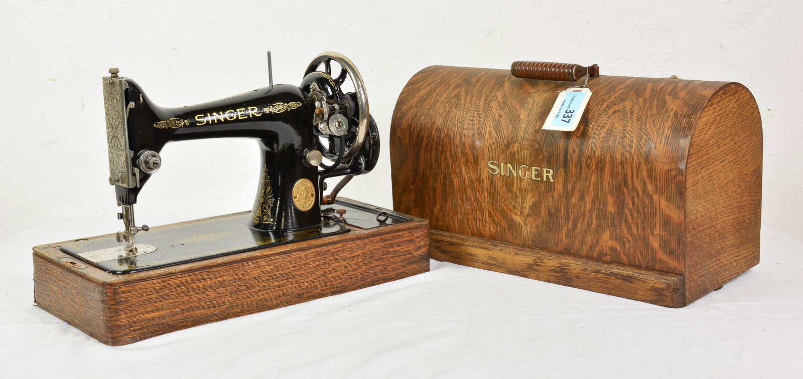 Singer Sewing Machine From England in Wood Case #4 (1 of 3)