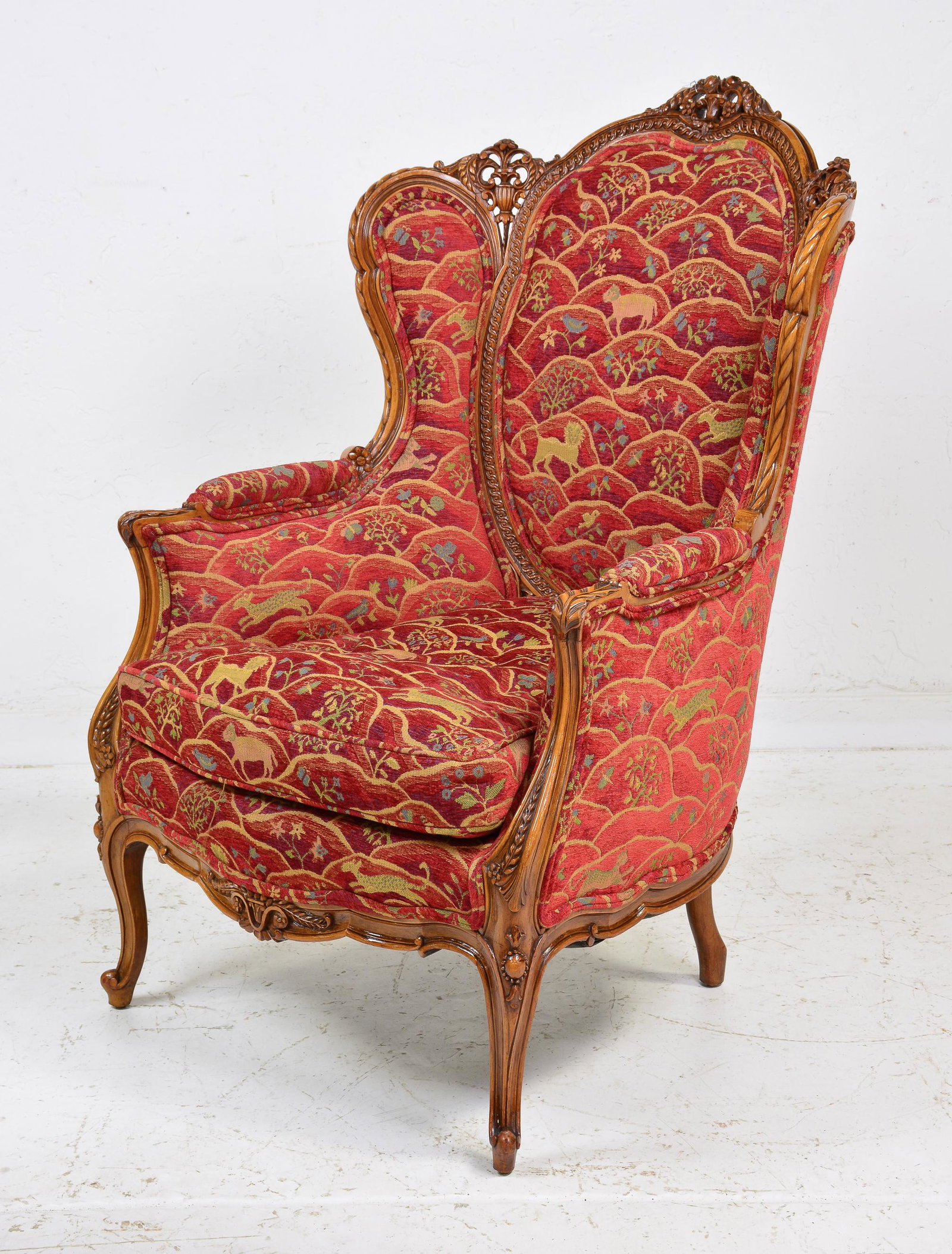 Upholstered Armchair wood framed: Upholstered Armchair wood Framed 44 in tall x 30 x 24