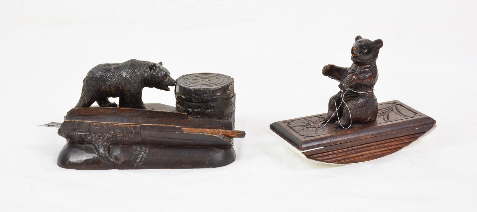 Two Pieces Black Forest Bears inkwell and blotter (1 of 5)