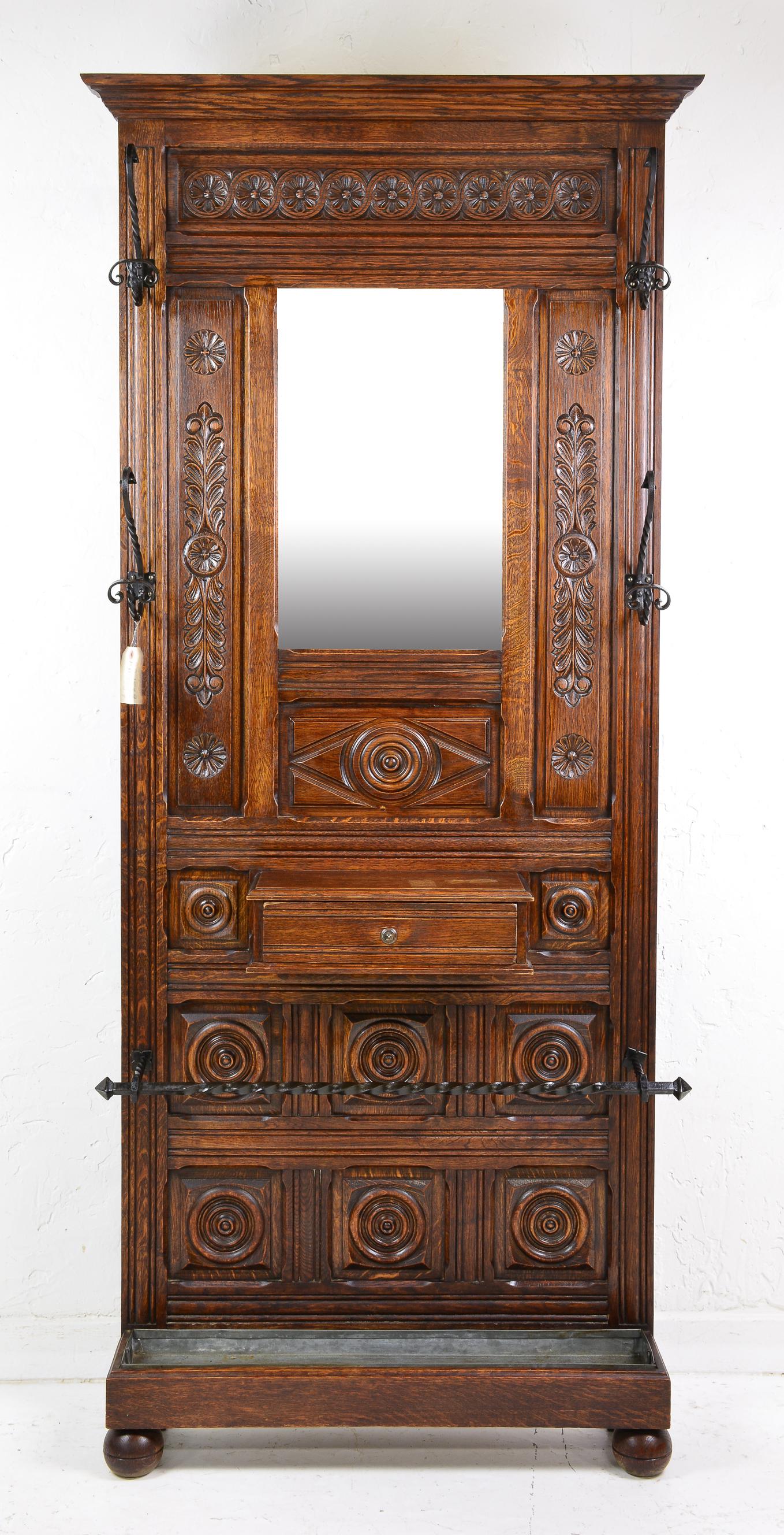 Breton style chestnut hallstand (1 of 4)