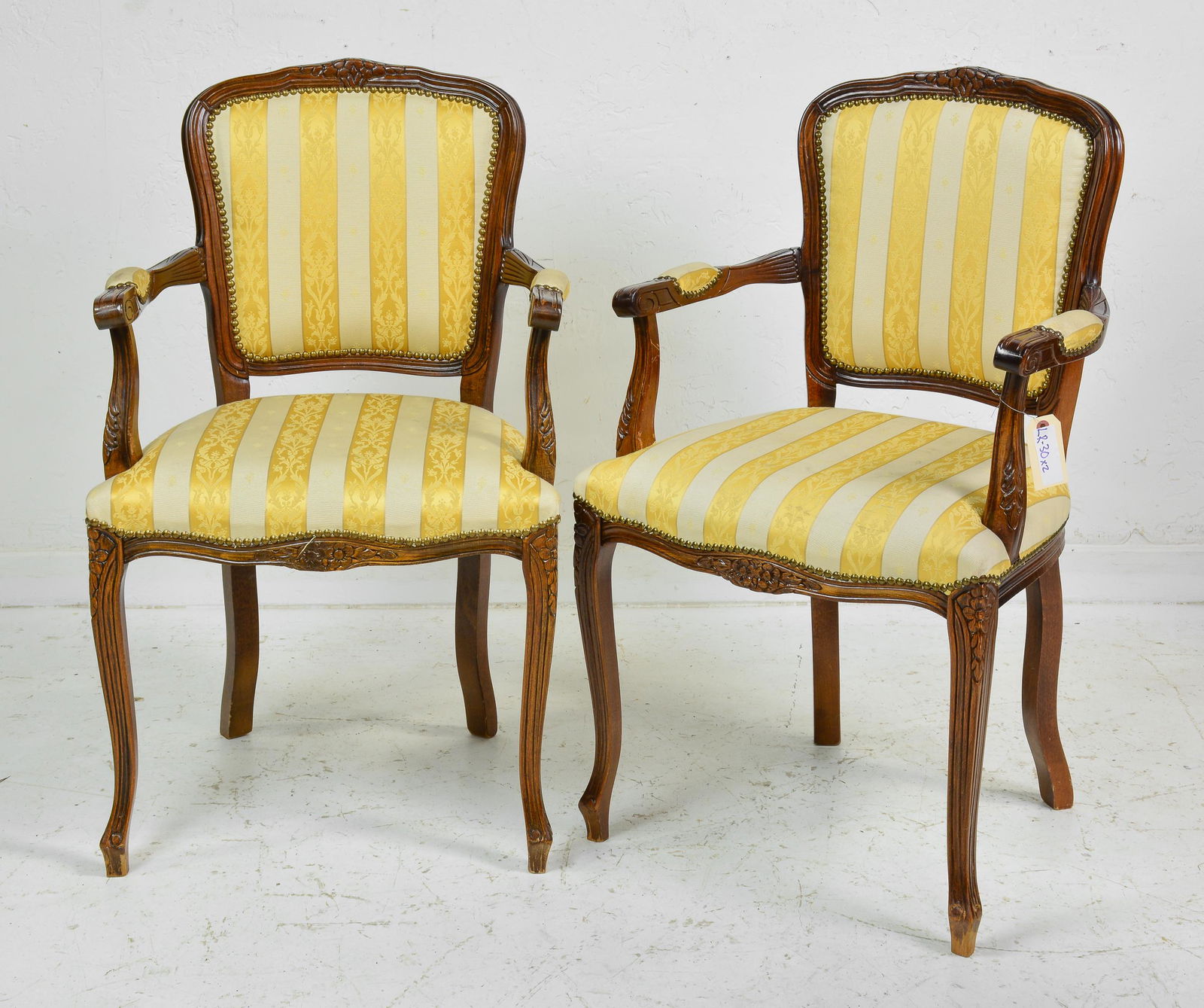 pair upholstered armchairs (1 of 3)