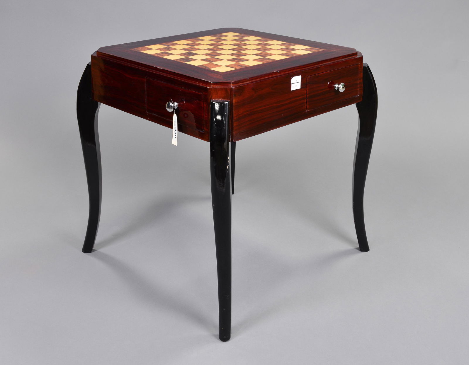 Art Deco Style Game Table on Cabrio Legs (1 of 2)
