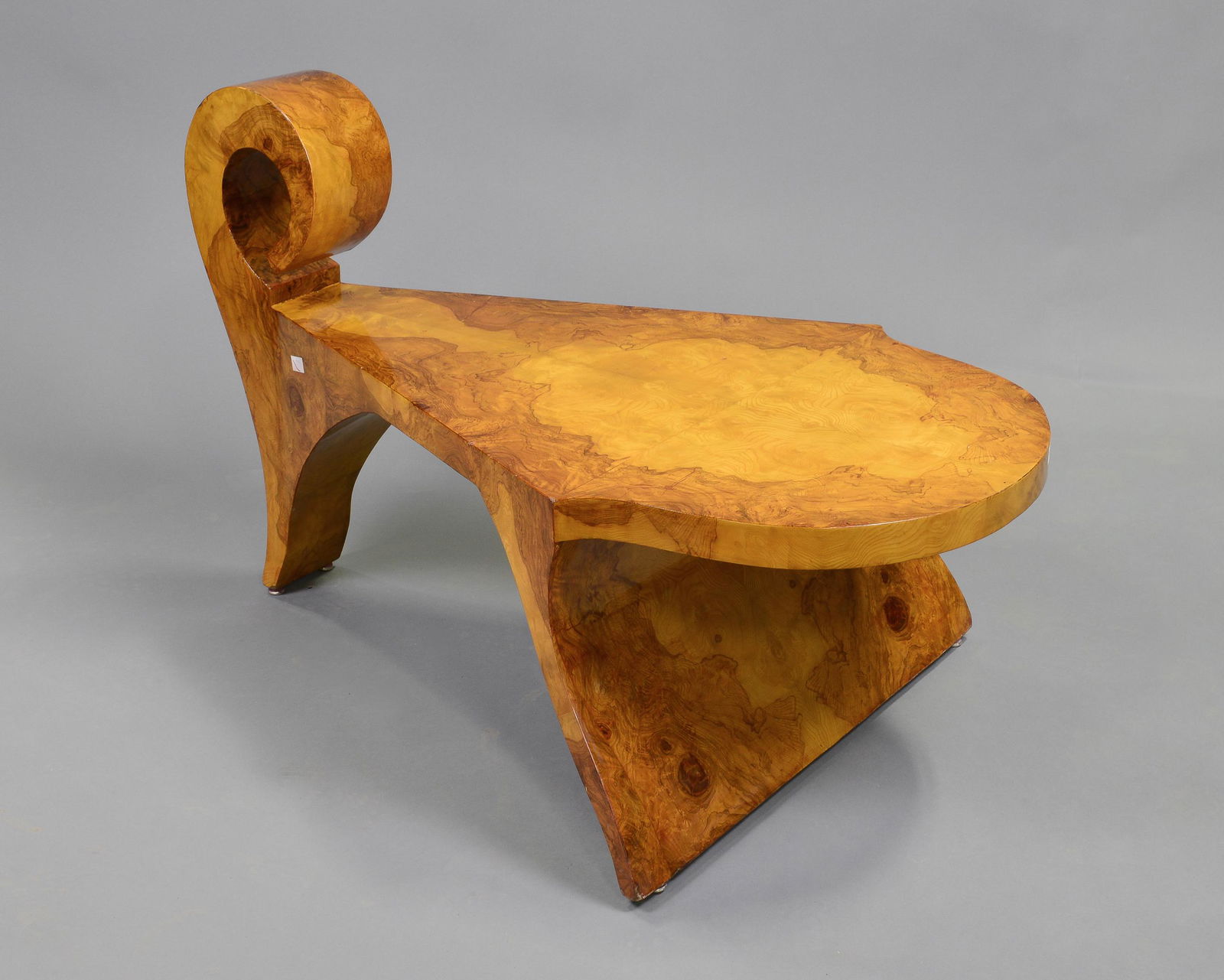 Art Deco Style Shaped Burled Wood Coffee Table (1 of 3)