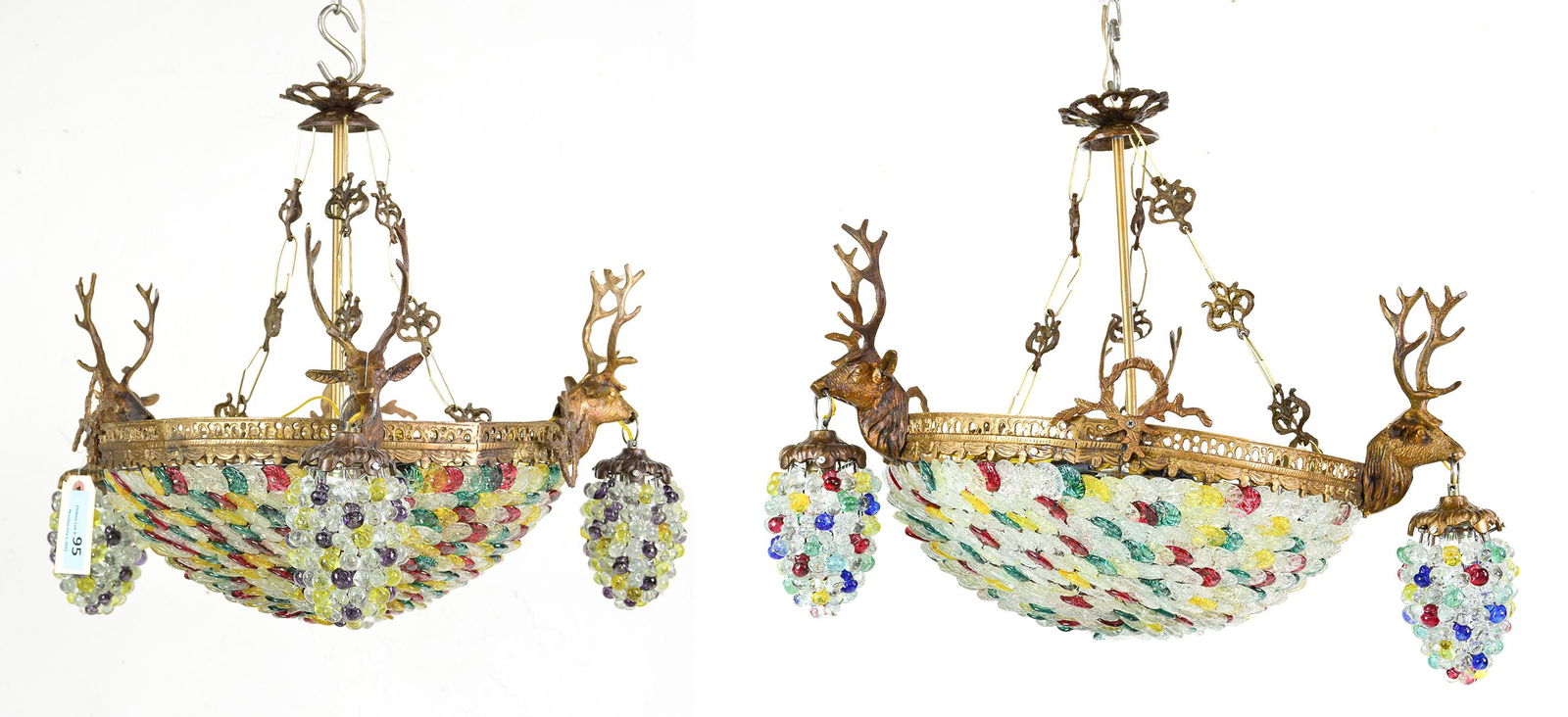 2 Multicolor  Empire Style Chandeliers - Stags (1 of 5)