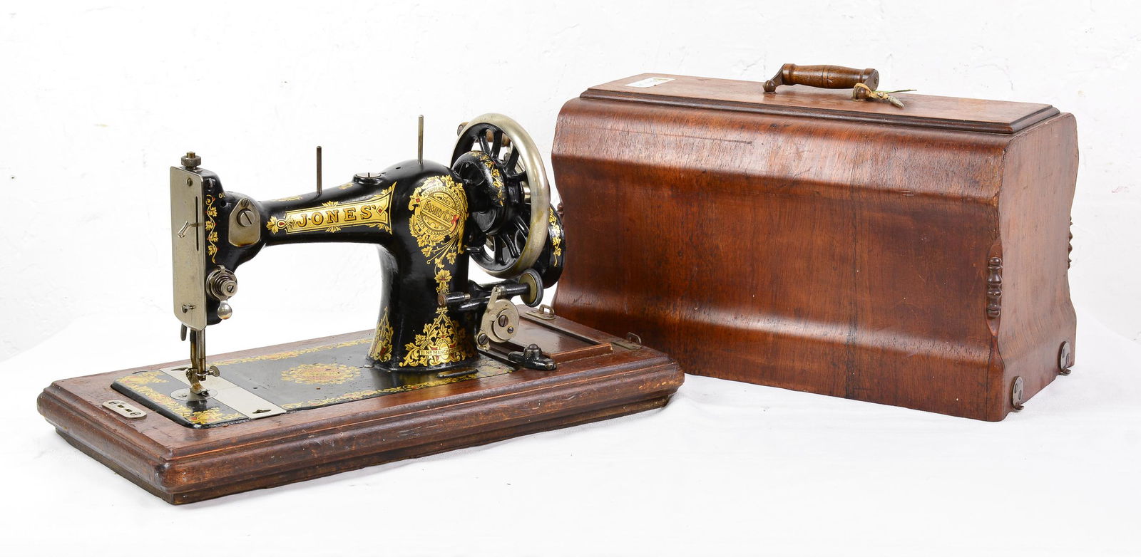 Oak Cased Sewing Machine by Jones (1 of 2)