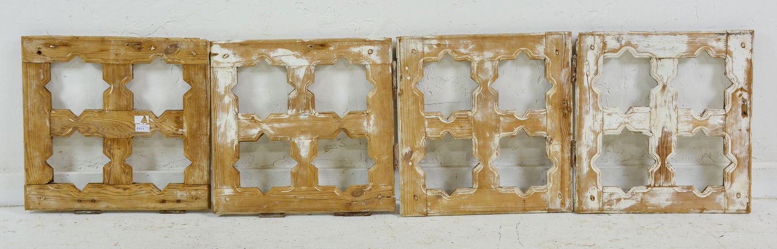 4 Painted Wooden Open Carved Frames - No Glass (1 of 3)