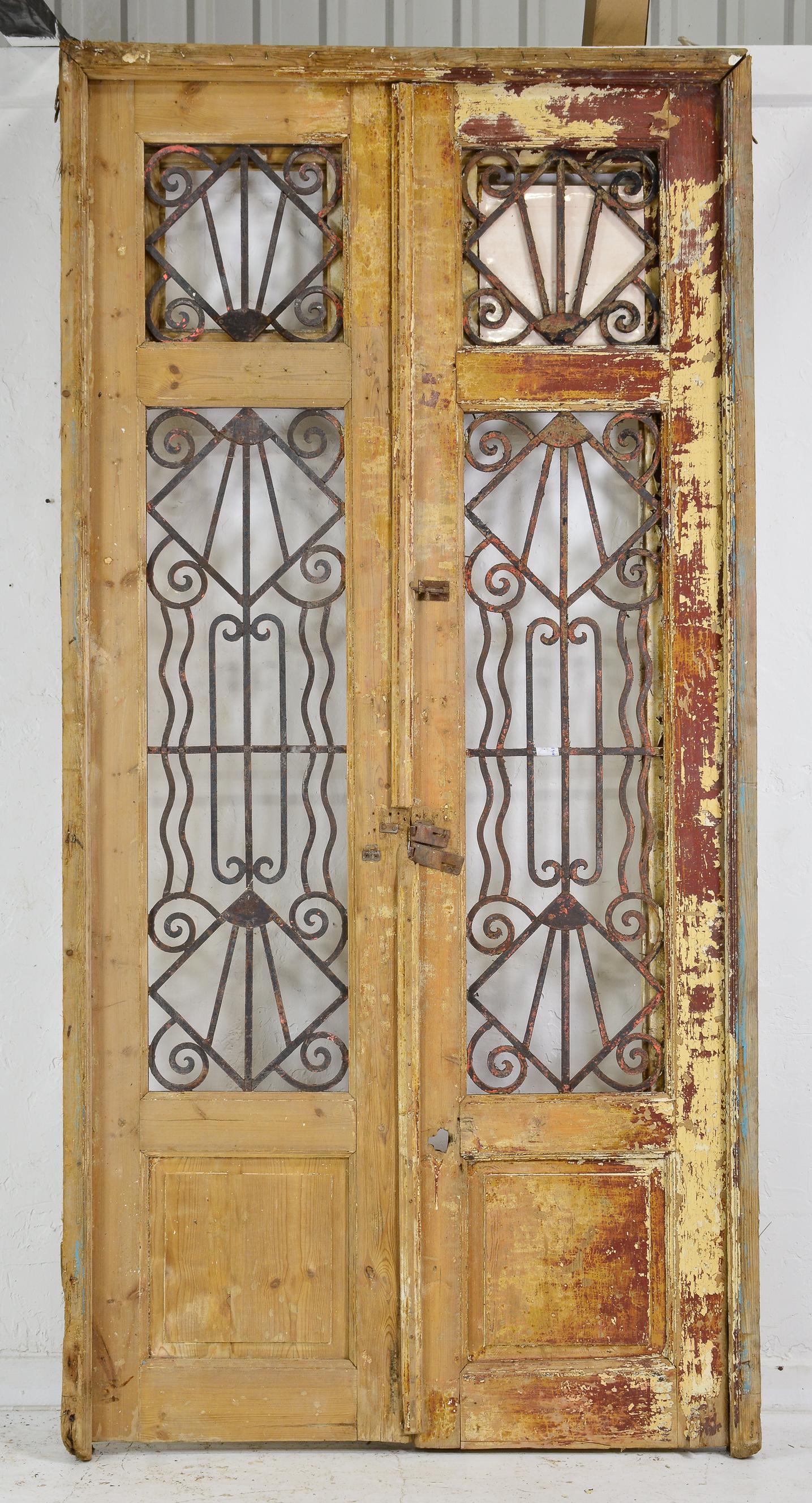 Vintage Door with Deco Style Metal Accents (1 of 2)