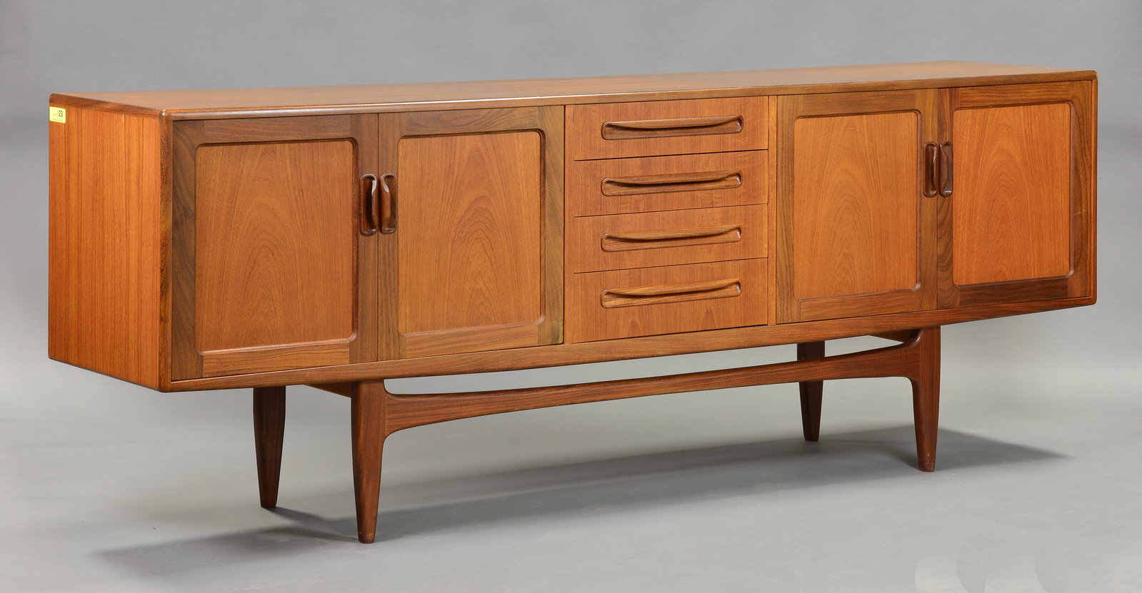 Mid Century Large "Fresco" Sideboard - G-Plan: This Danish Modern Style Teak Credenza is made by Mid Century Modern Furniture Maker G Plan ( Gplan ) & is part of their "Fresco" Range. 32 in tall x 84 x 19