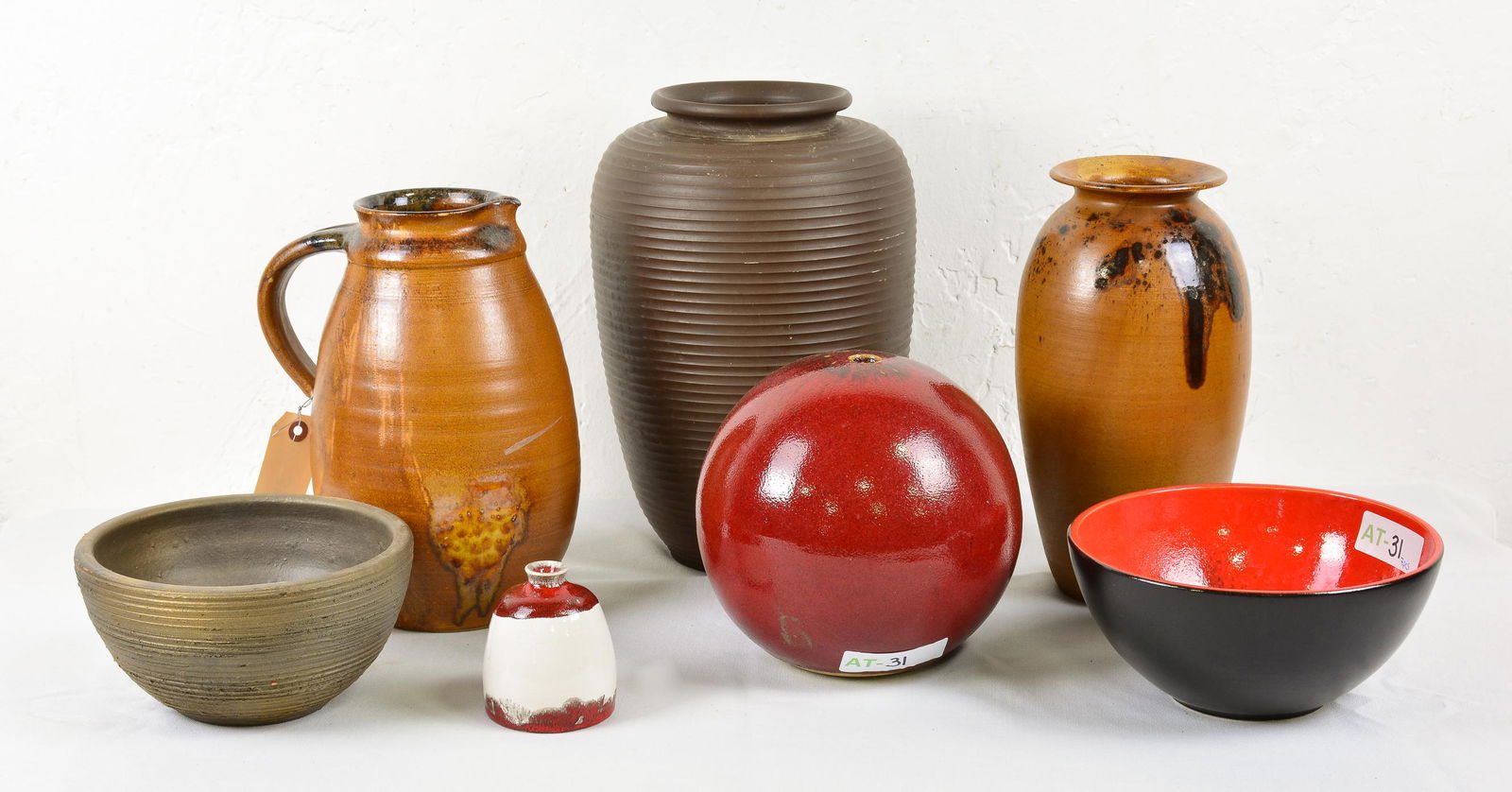 7 Pieces of West German / European Mid Century Pottery (1 of 5)