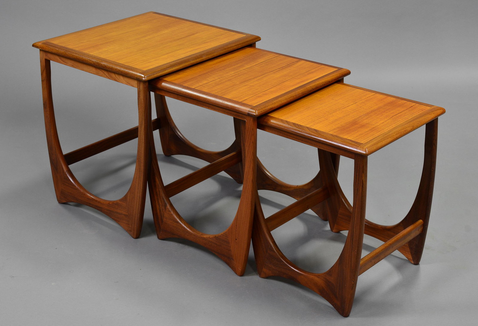Mid Century Modern Astro Nest By G-Plan: This Danish Modern Style Teak nest is British and made by Mid Century Modern Furniture Maker G Plan ( Gplan ) - 21 tall x 20 wide x 20 deep