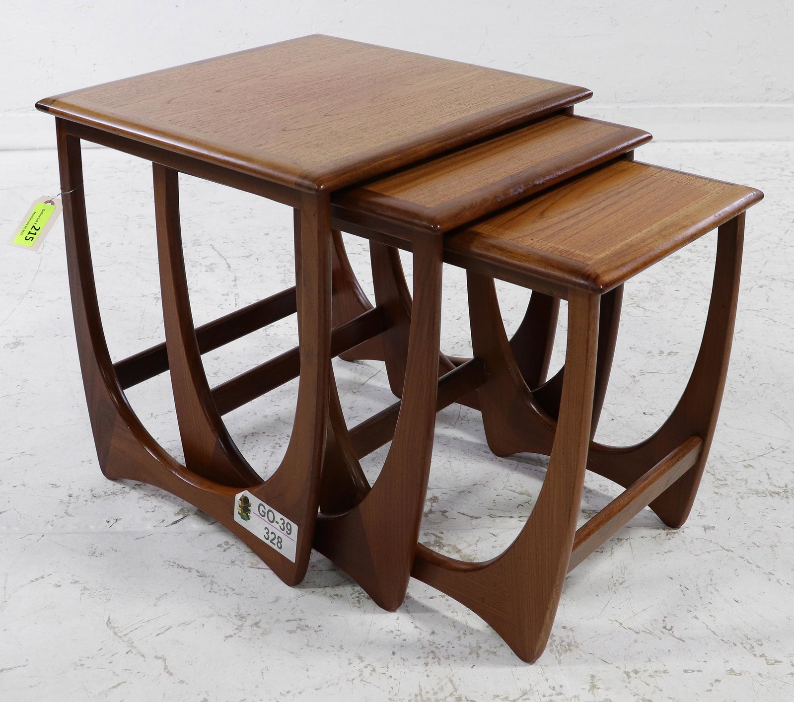 Mid Century Modern Astro Nest By G-Plan: This Danish Modern Style Teak nest is British and made by Mid Century Modern Furniture Maker G Plan ( Gplan ) - 21 tall x 20 wide x 20 deep