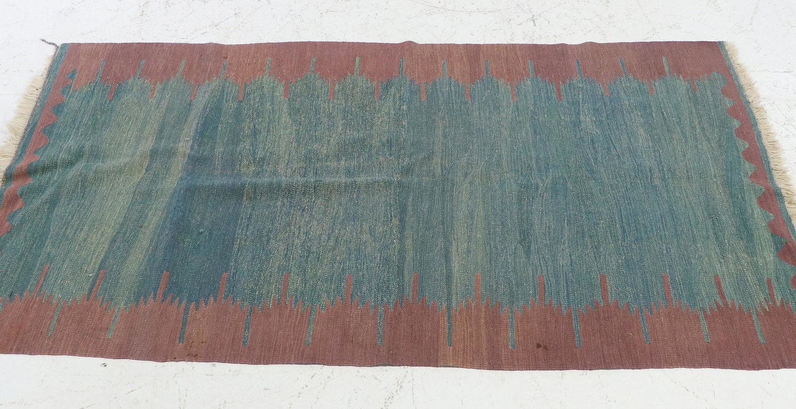 Flat Woven Rug with Natural Dyes - 3' 9" x 6' 5" (1 of 3)