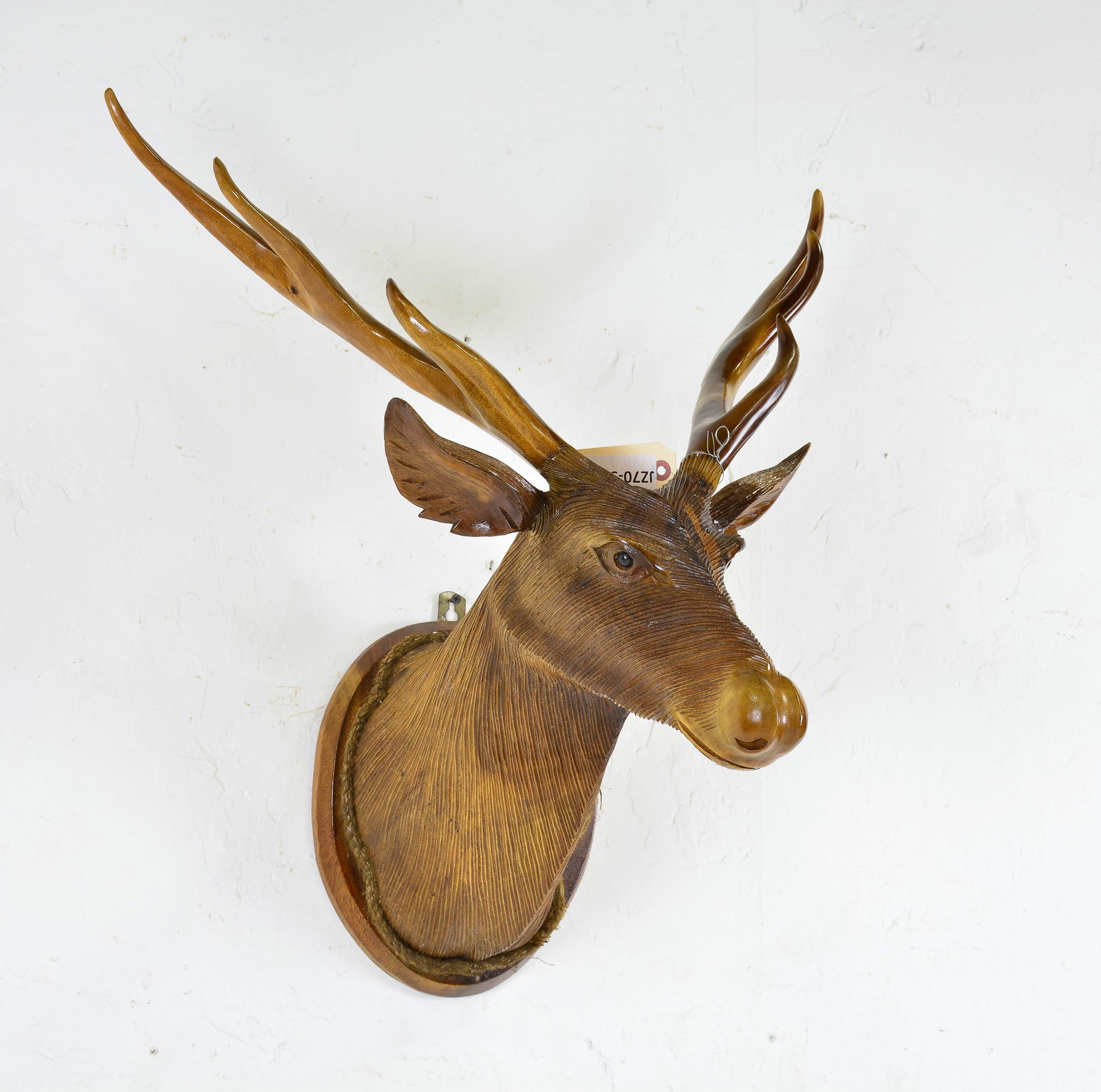 Wood Carved Stag / Deer Head Wall Mount (1 of 2)