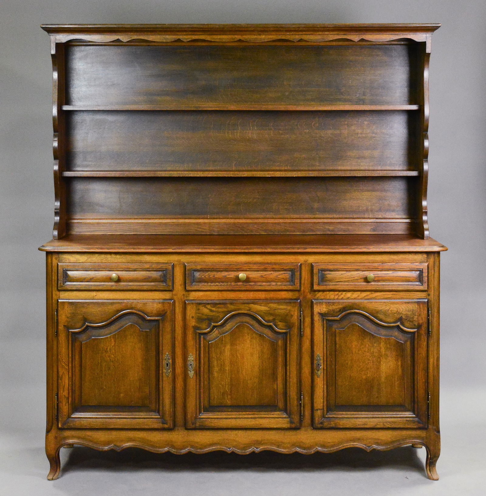 European Large Oak Step Back Dresser (1 of 6)