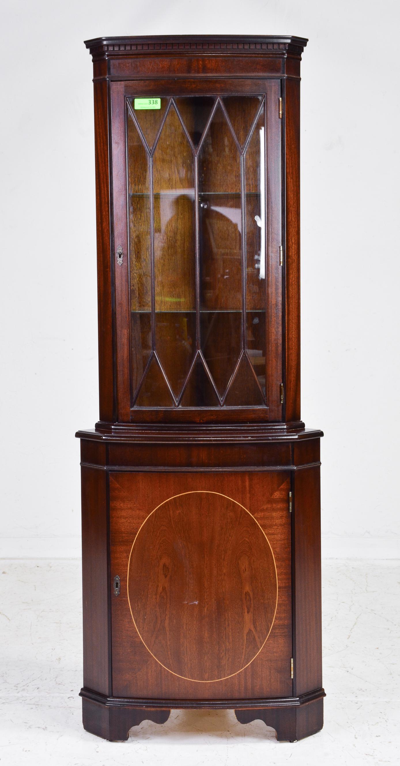 Georgian Style Mahogany Corner Cabinet #2 (1 of 2)