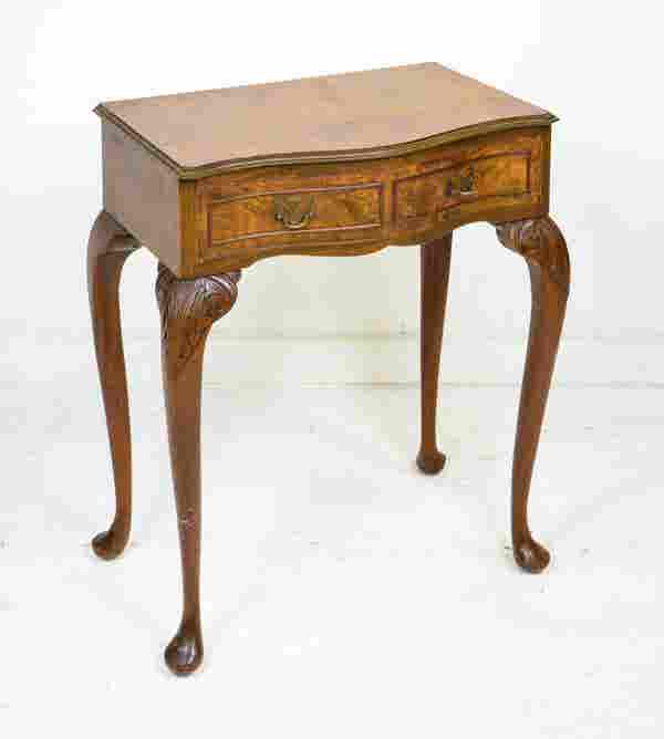 Small 2 Drawer Walnut Hall Table (1 of 3)