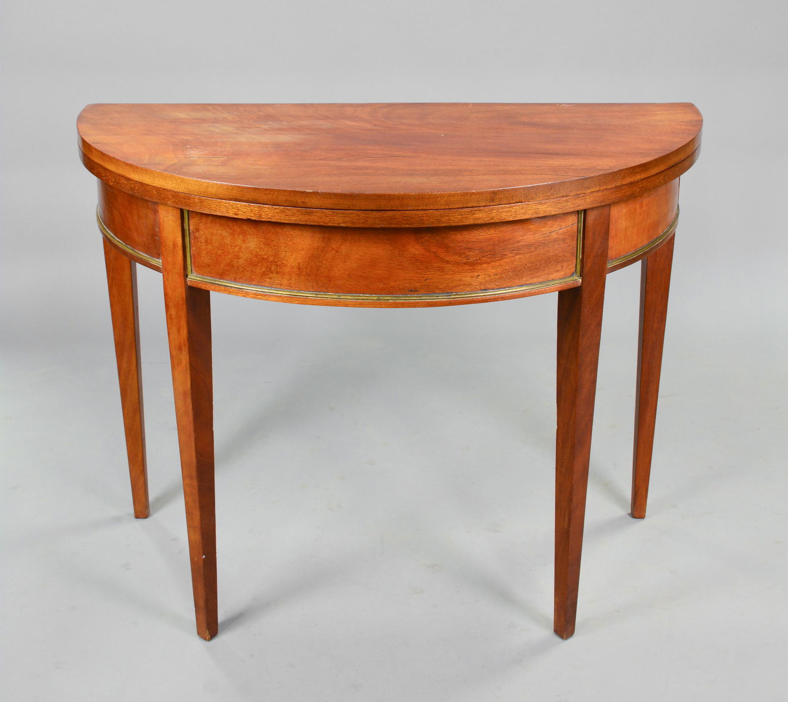 European Mahogany Flip Top Half Moon Table (1 of 2)
