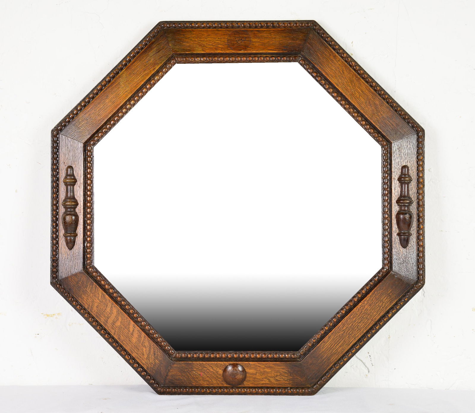 British Oak Framed Beveled Mirror #1 (1 of 2)
