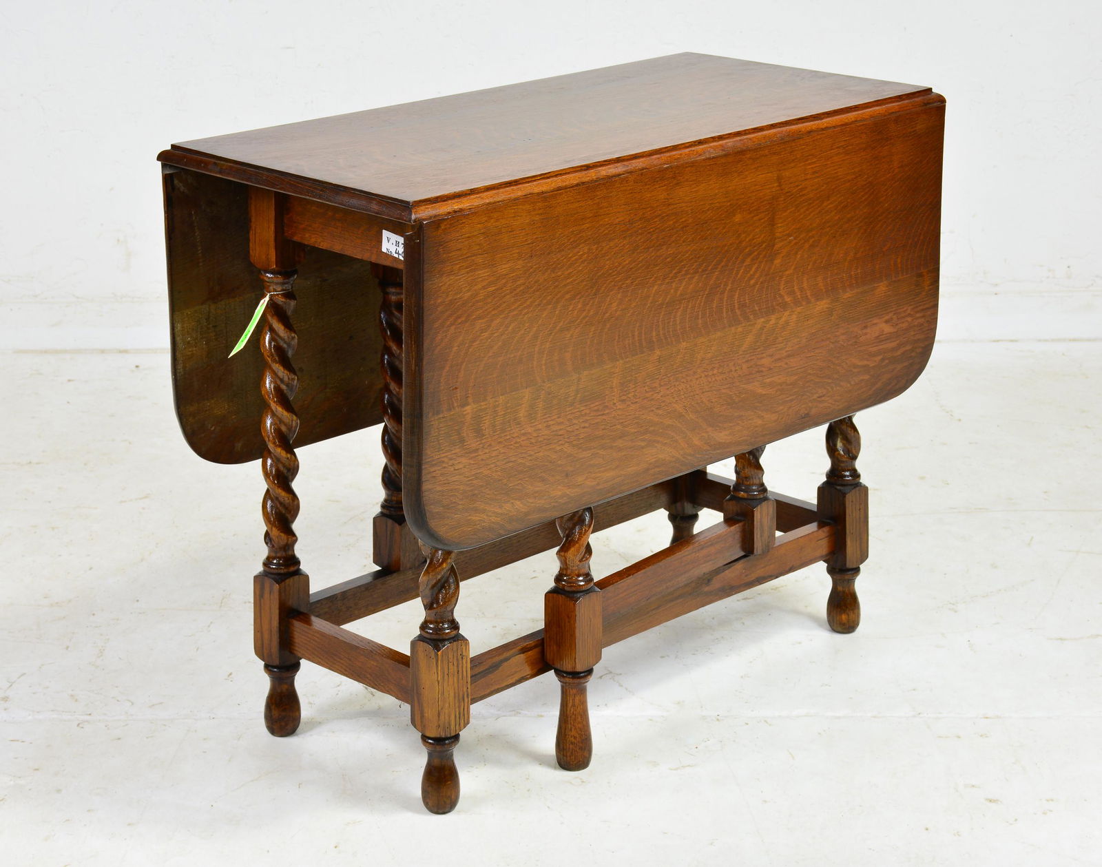 British Oak Large Barley Twist Drop Leaf Table (1 of 3)