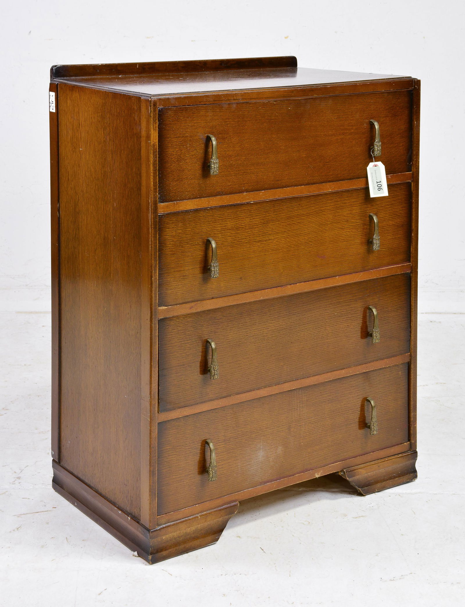 British Oak 4 Drawer Chest #2 (1 of 2)