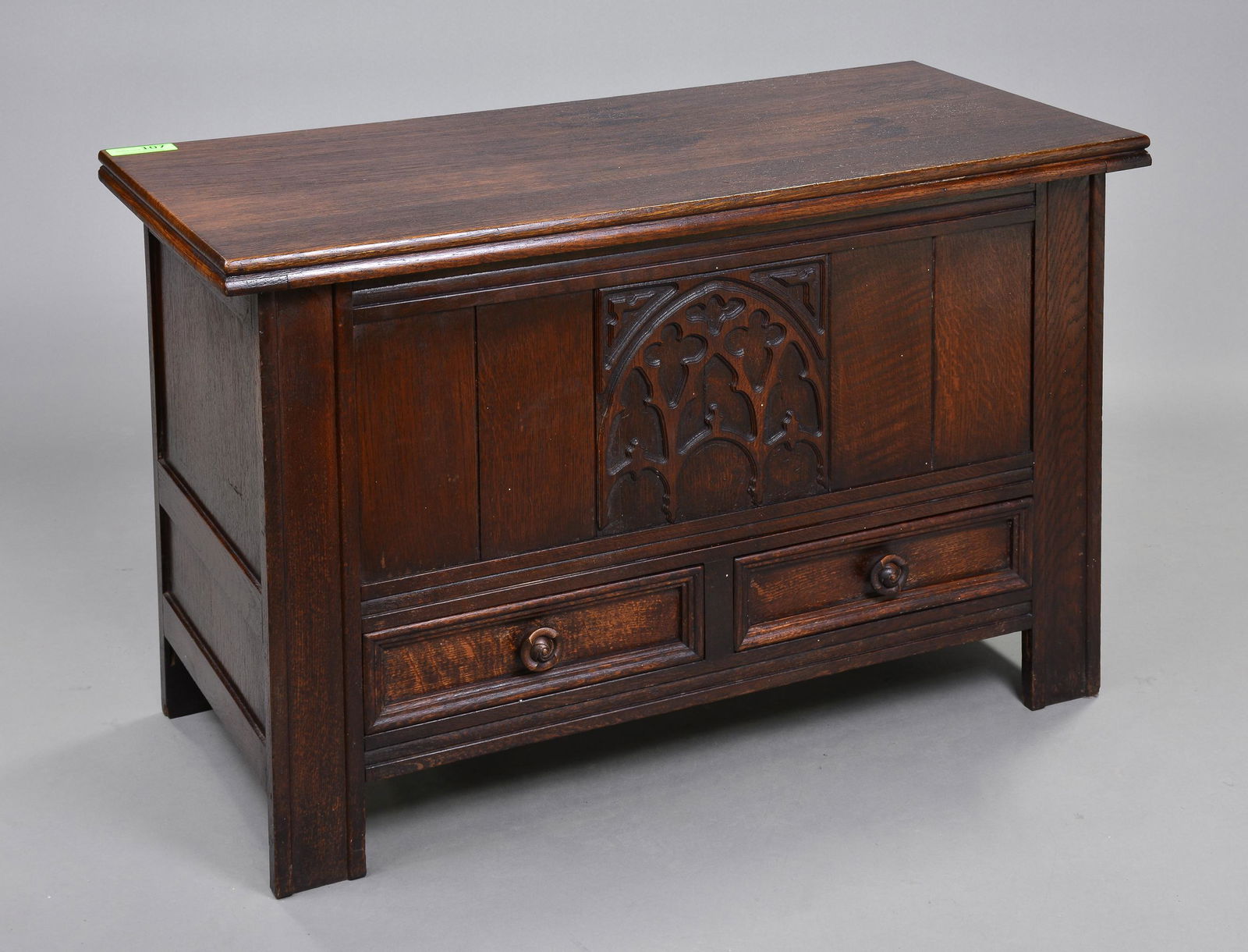 British Oak Blanket Chest / Trunk with 2 Drawers (1 of 3)