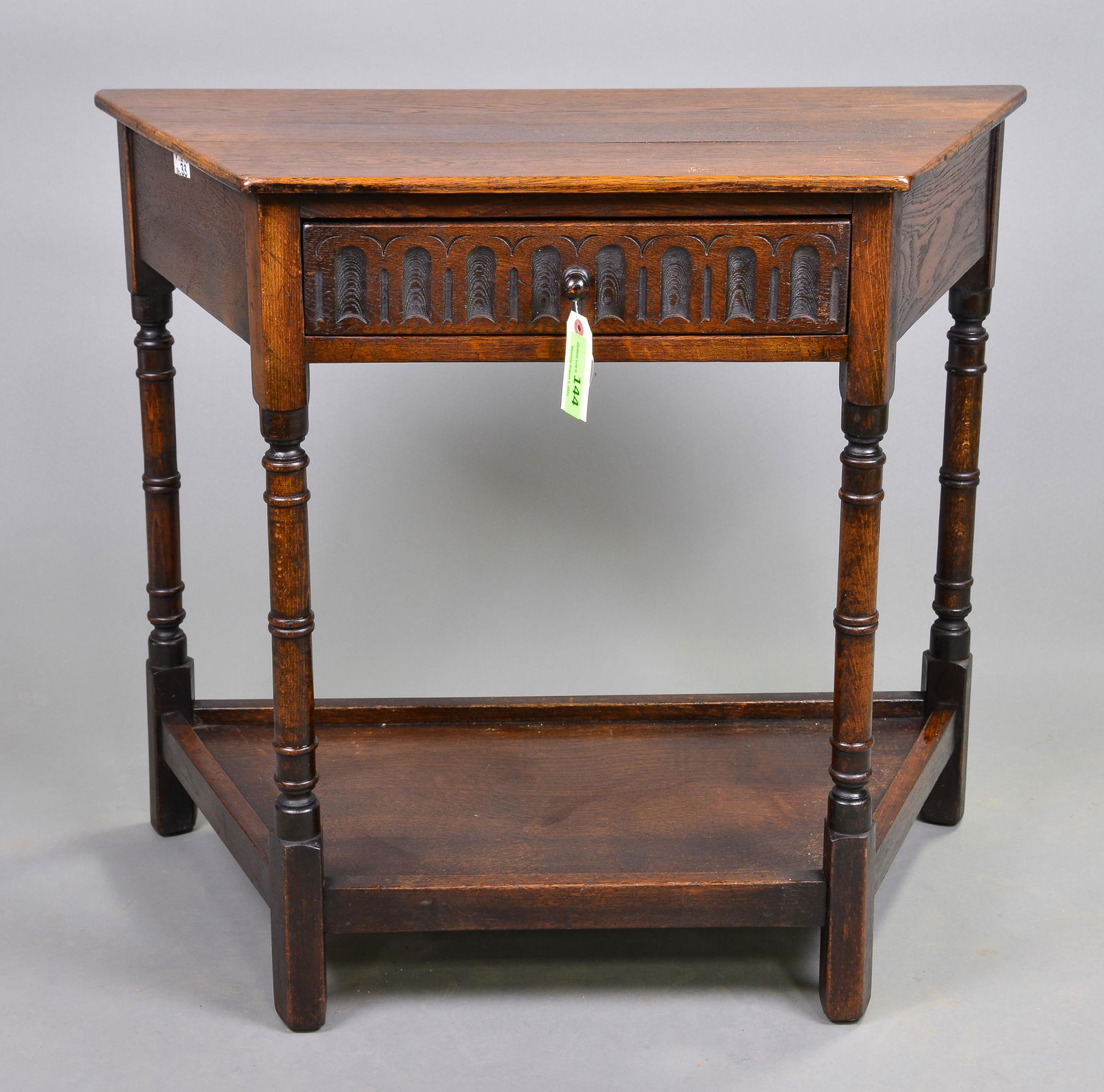 British Oak Single Drawer Hall / Occasional Table (1 of 3)