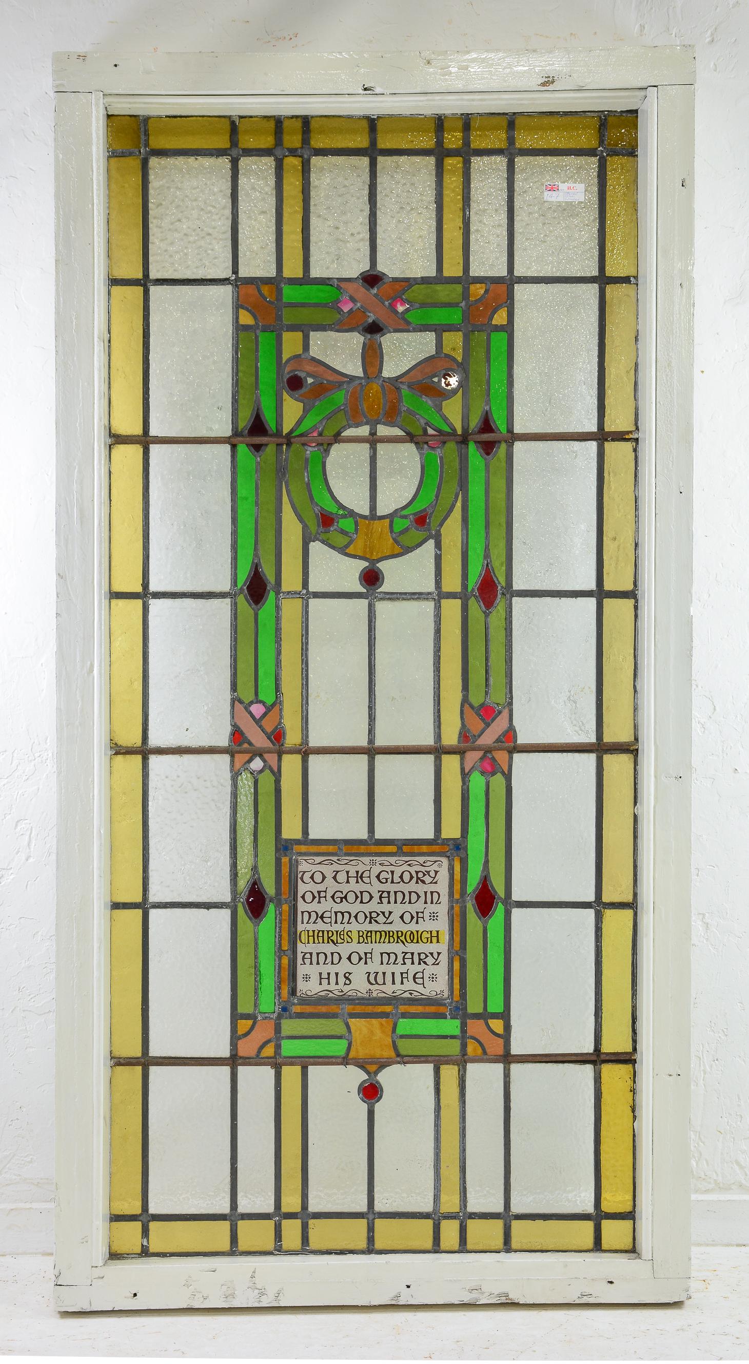 Very Large British Stained Glass Window #1 (1 of 4)