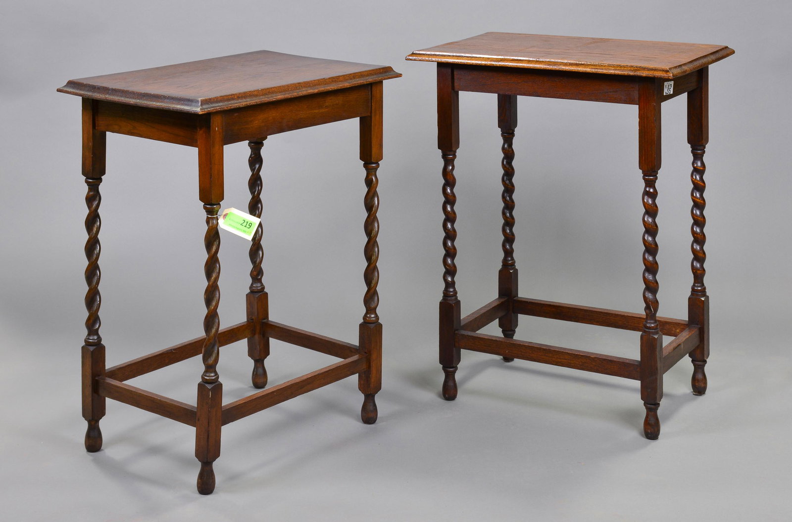 2 British Oak Barley Twist Occasional Tables (1 of 3)