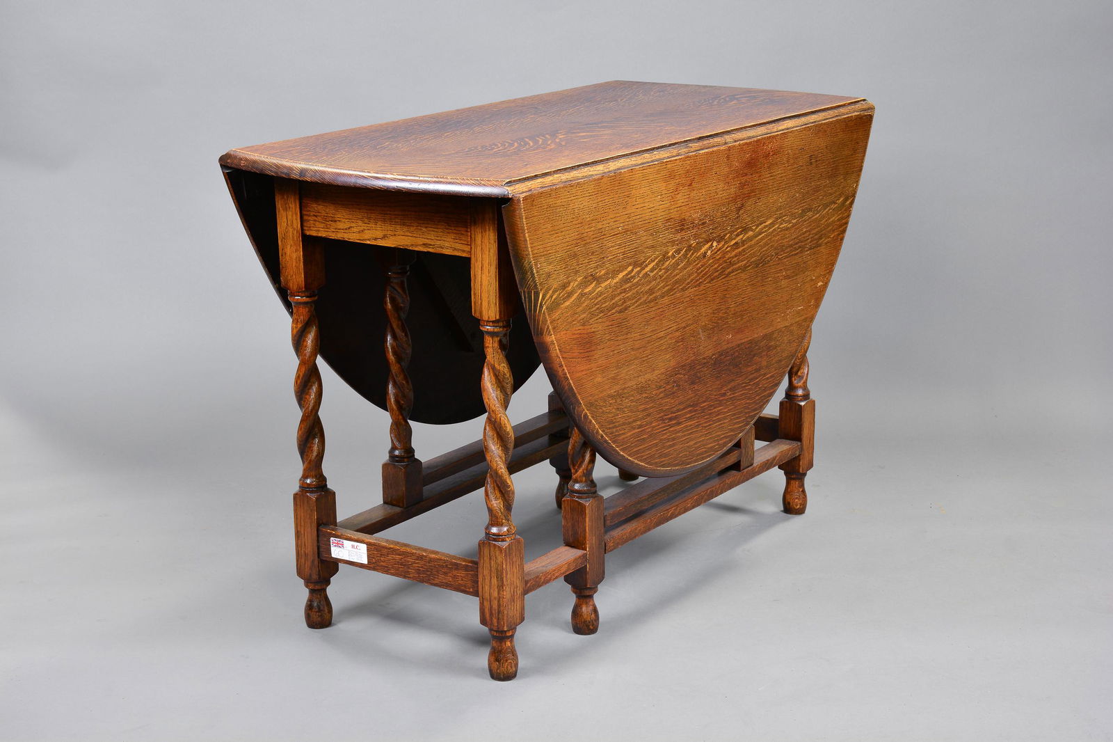 Large British Oak Barley Twist Drop Leaf Table #1 (1 of 3)