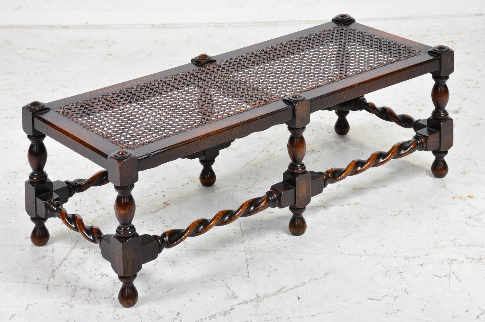 Cane Top Barely Twist Bitish Oak Stool (1 of 2)