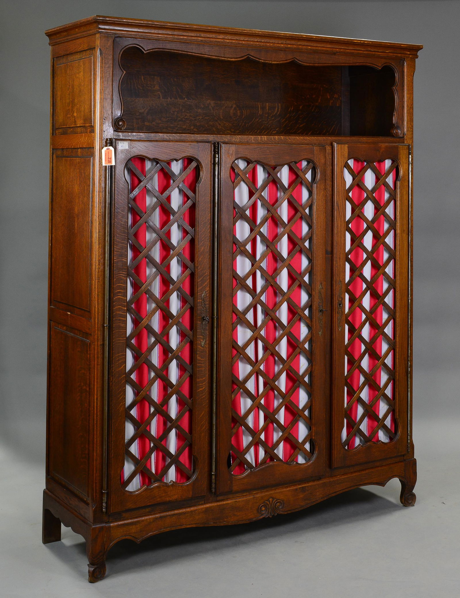 Louis XV Style Triple Door Bookcase / Cupboard (1 of 2)