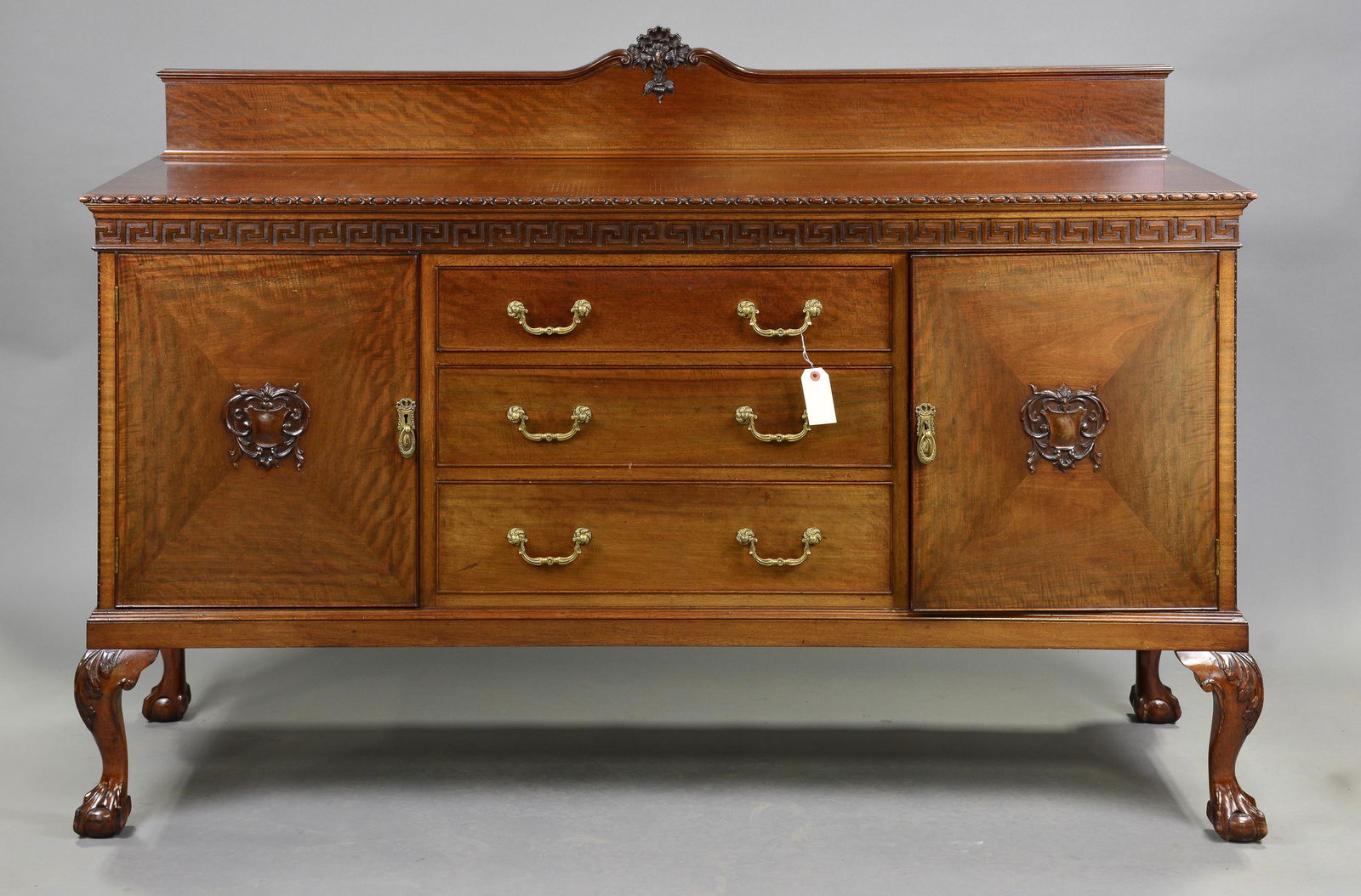 British Mahogany Ball & Claw Sideboard with Backsplash (1 of 7)