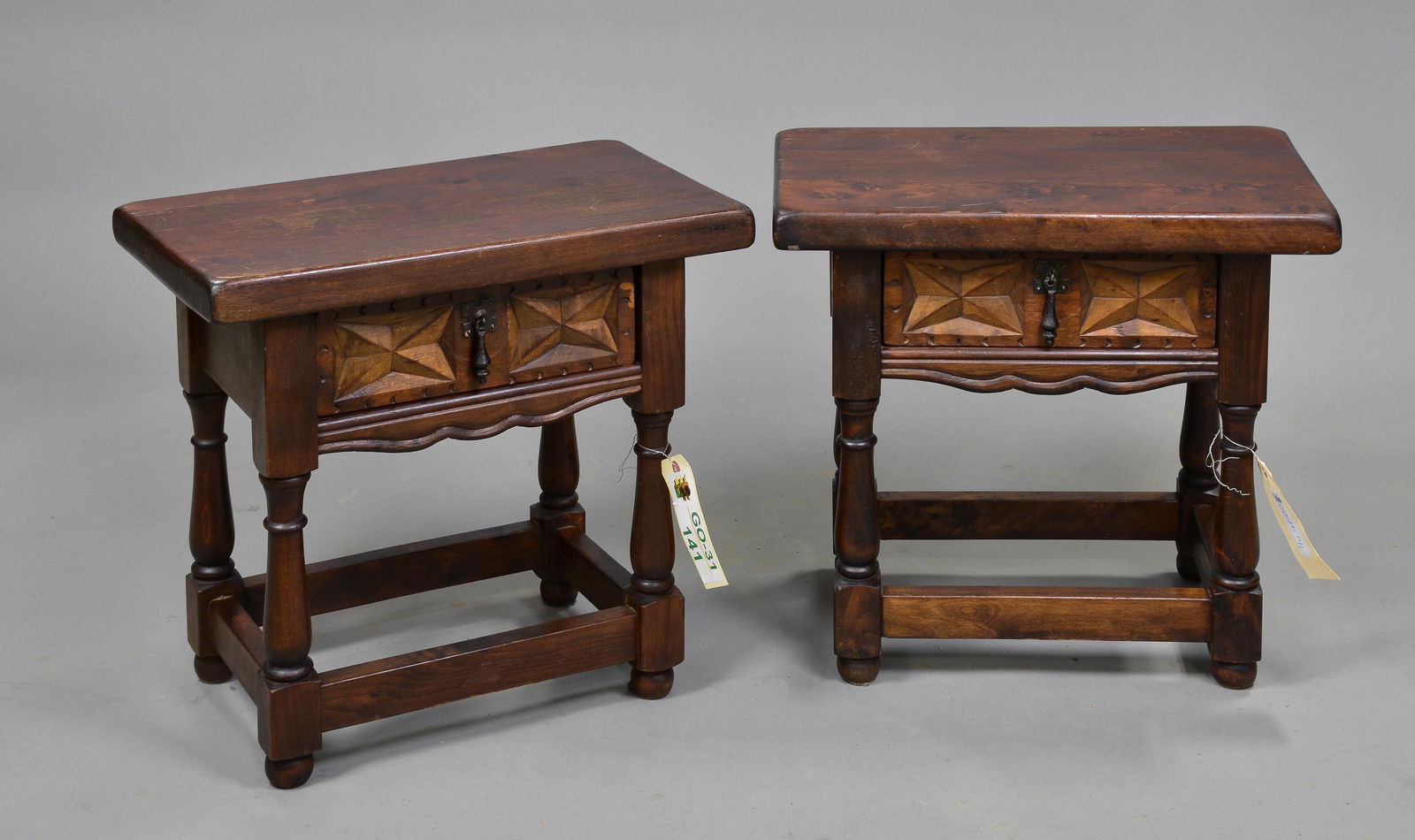 Pair European Stools with Drawers (1 of 3)